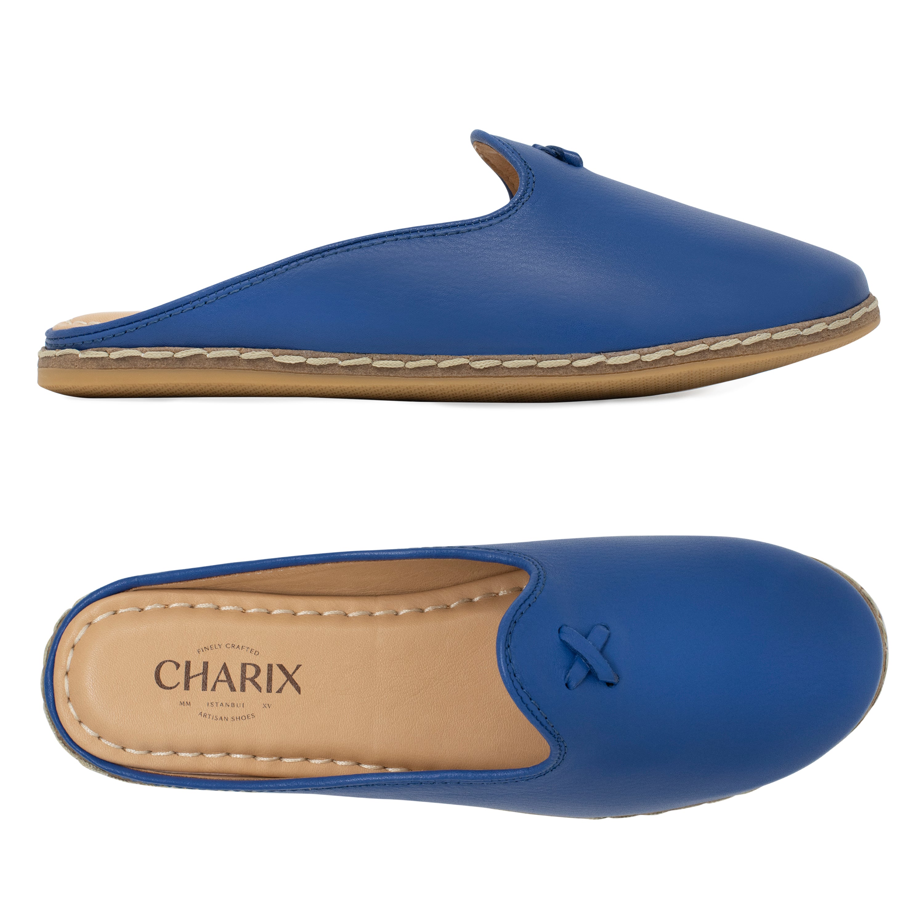 Cobalt Blue Mule Shoes