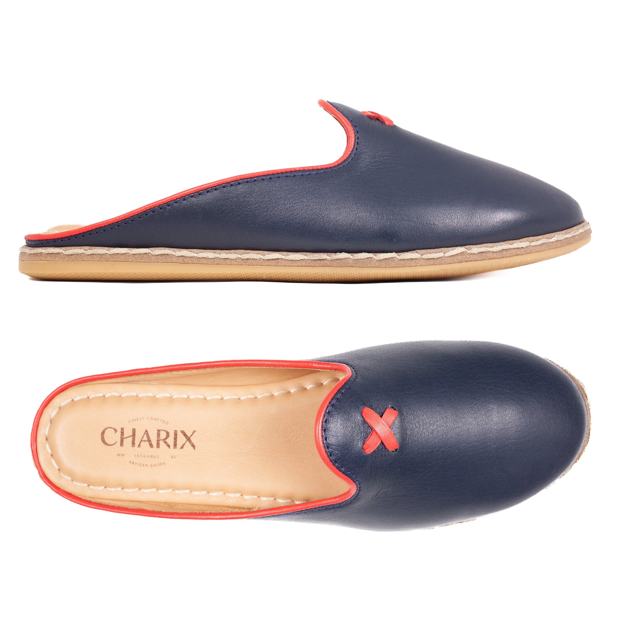 Dark Navy Mules for Men