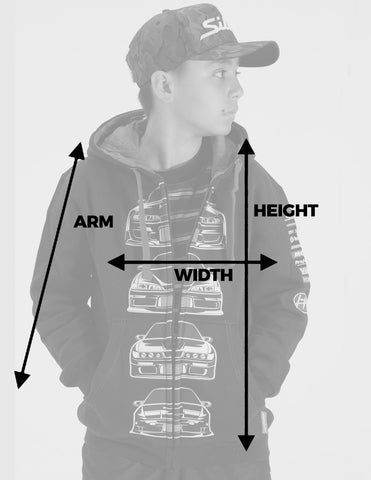 Sizing Guide - Youth Hoodies