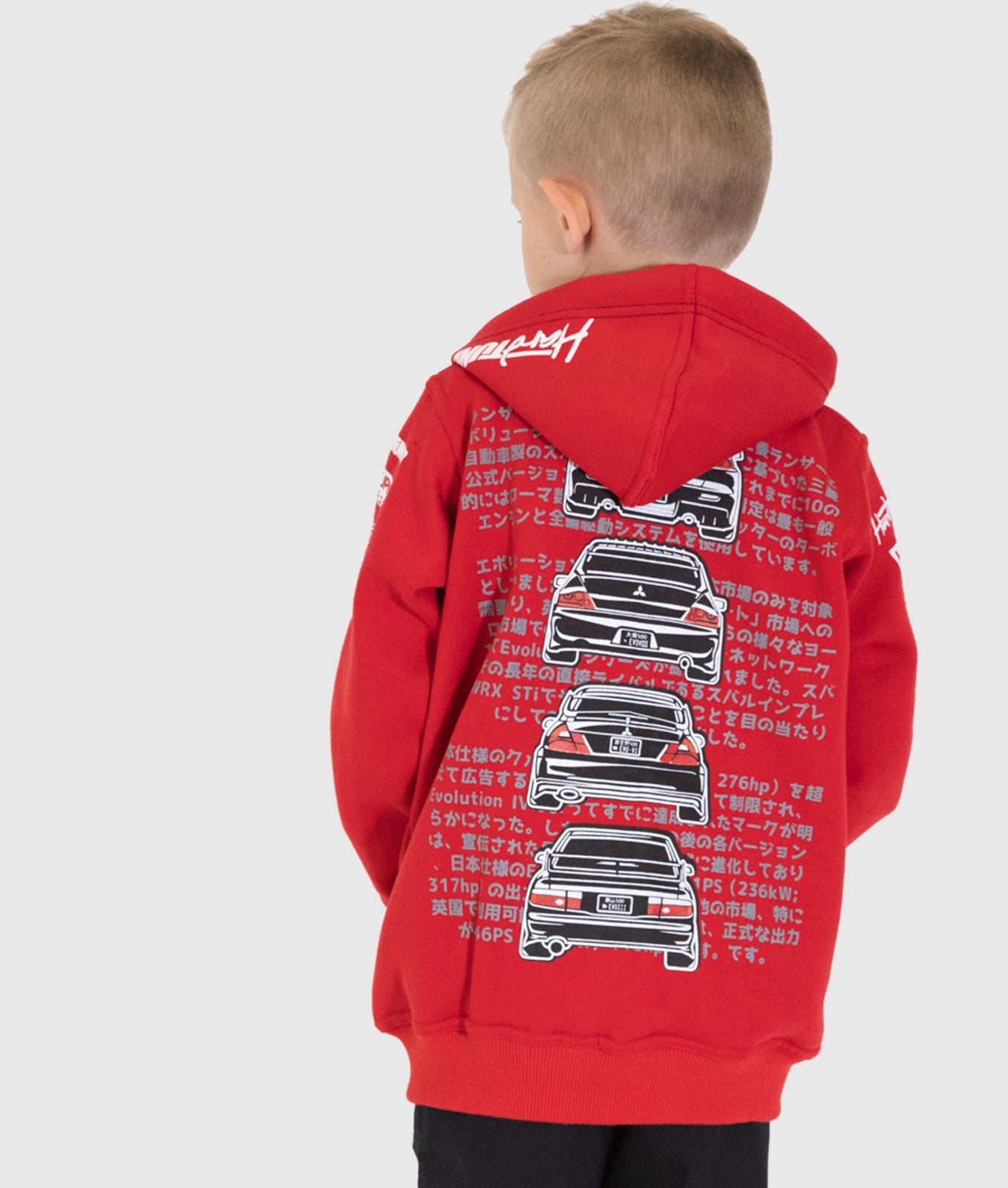 Kids Mitsubishi Evolution Hoodie Hardtuned Car Clothing Racewear