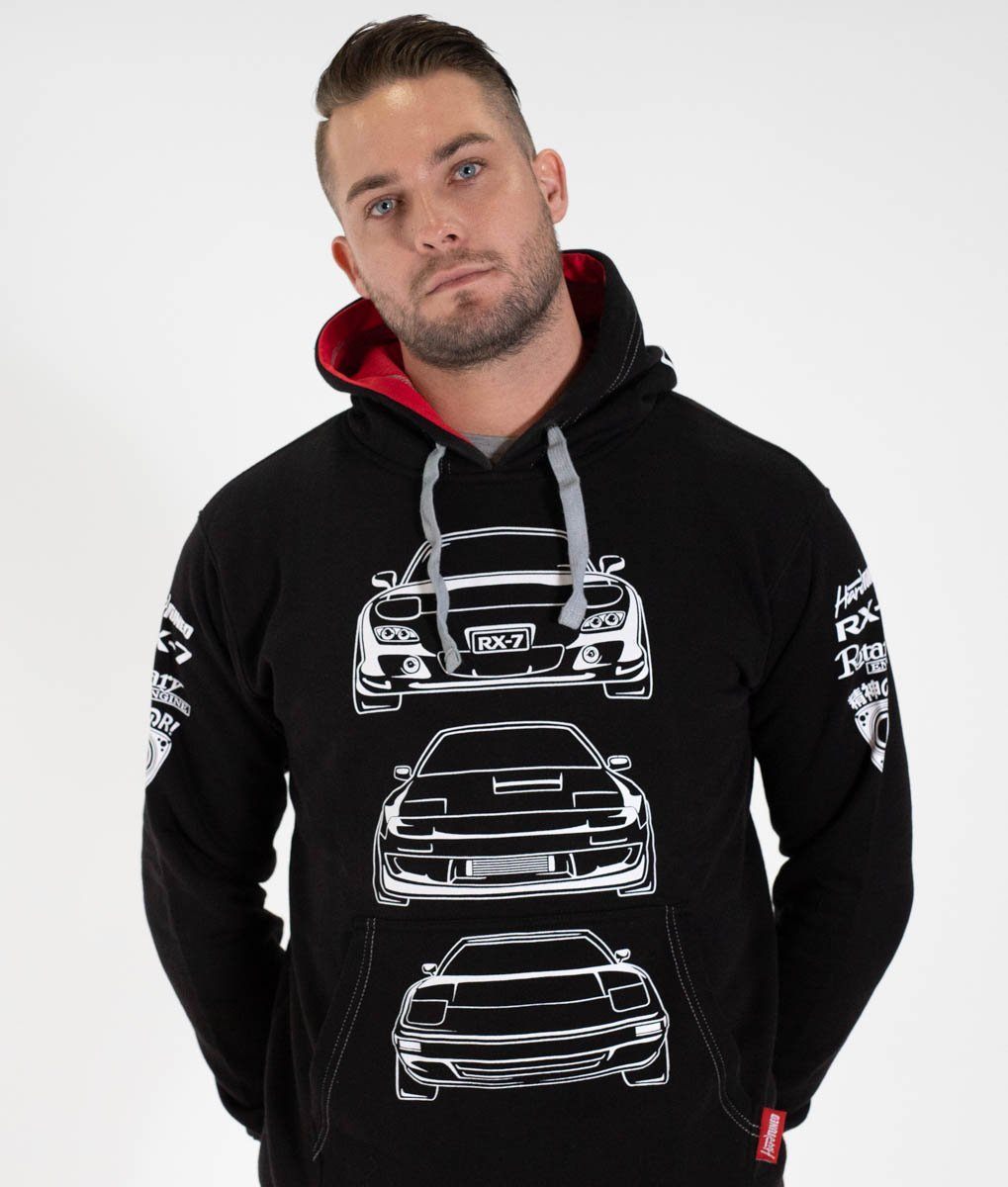 Mazda Rx 7 Pullover Hoodie Hardtuned Car Clothing Racewear - rx7 fc drift car roblox