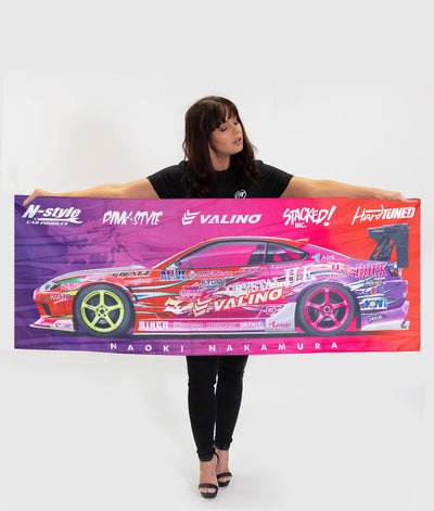 Naoki Nakamura S15 Workshop Flag Banner Hardtuned Car Clothing Racewear