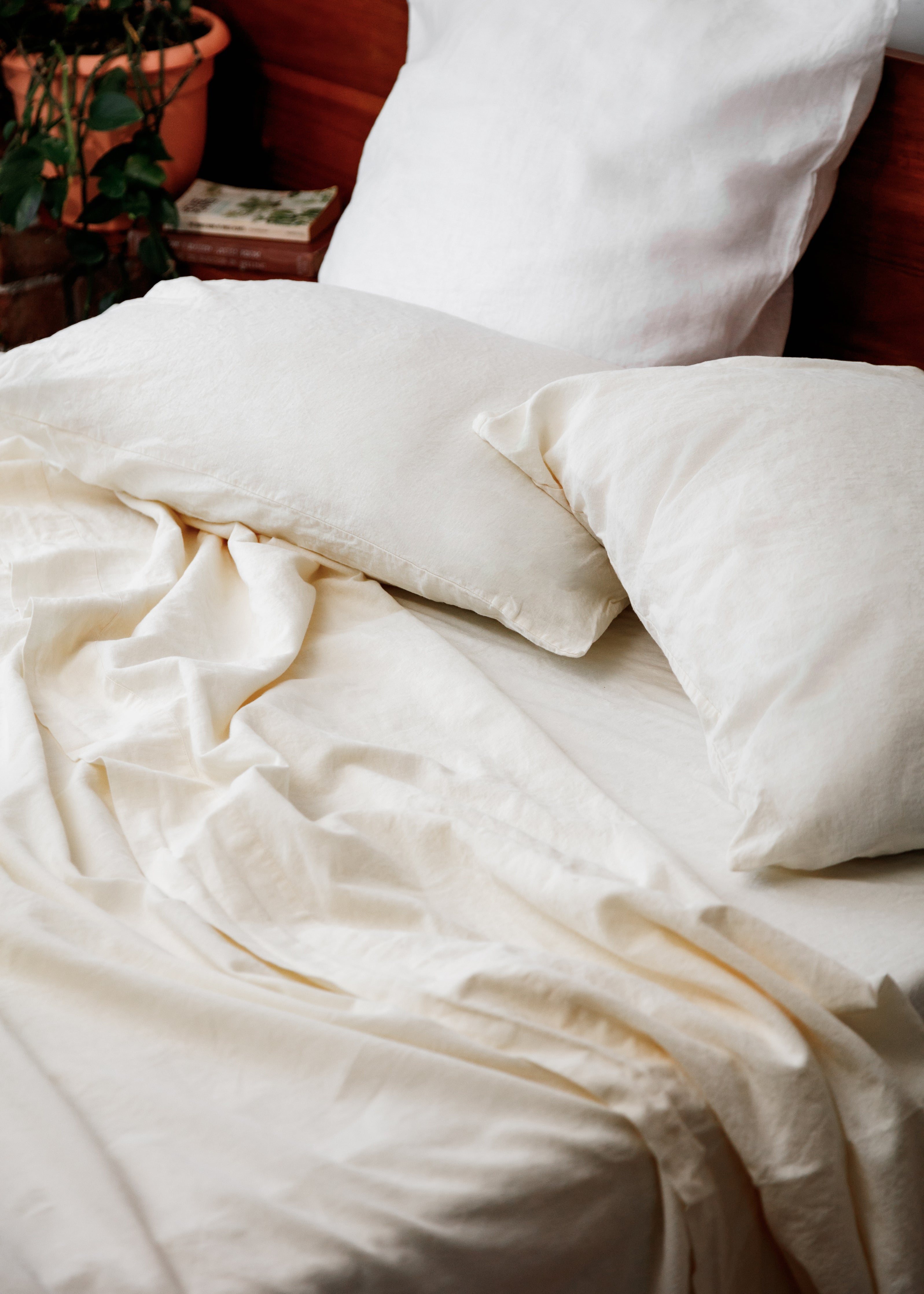 Wilet Cream Linen Cotton Bedding