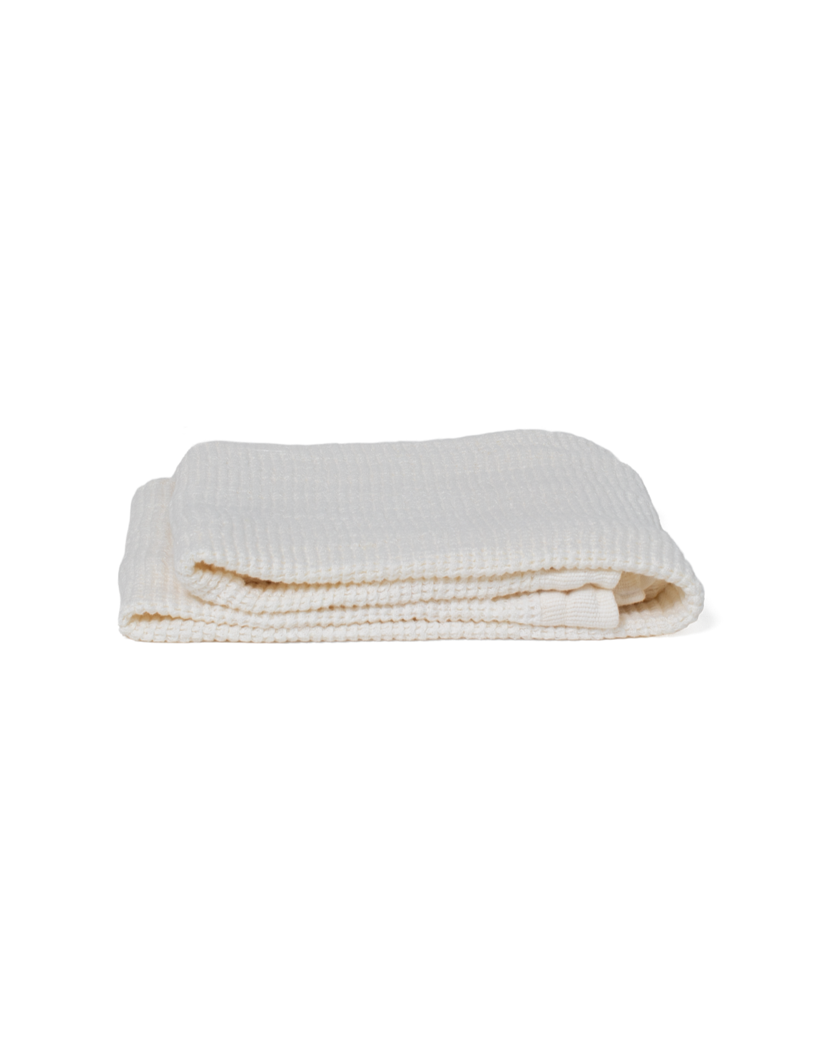 White 100% French Flax Linen Waffle Bath Towel