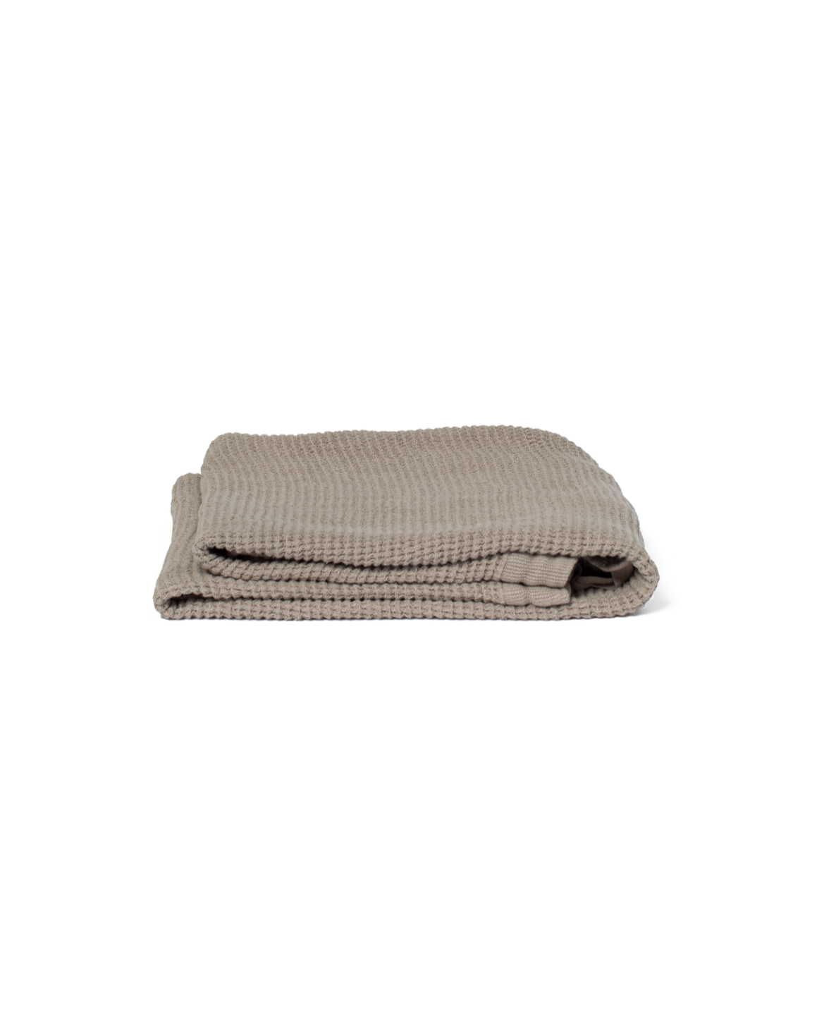 Cream White Linen Blend Waffle Towel Set