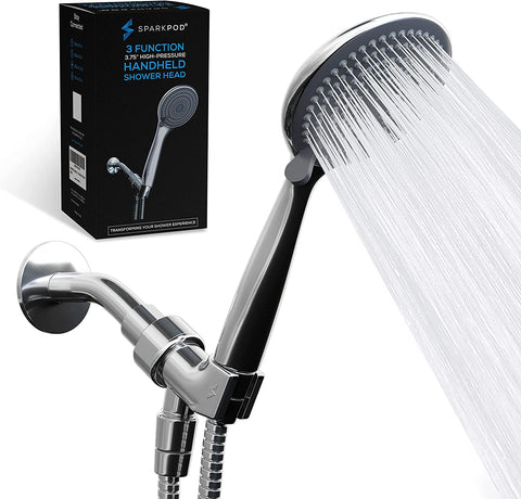 Shower with high pressure water thanks to SparkPod's High Pressure Handheld Shower Head