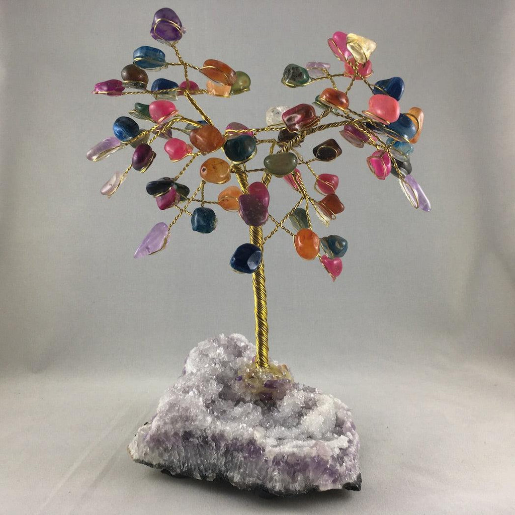 LARGE WIRE GEMSTONE TREES – Crystals & Gems Gallery