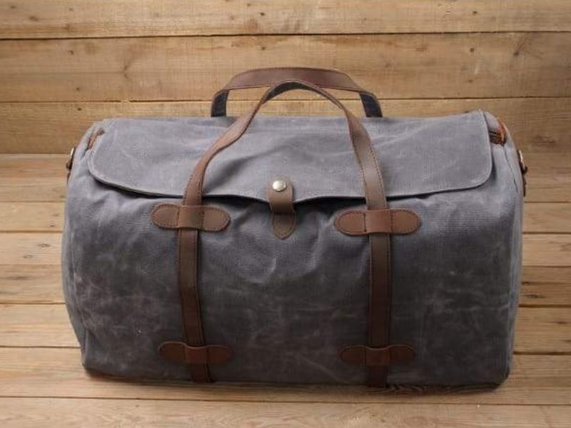 Vintage Pure Cotton and Leather Travel Canvas Bag - Triper