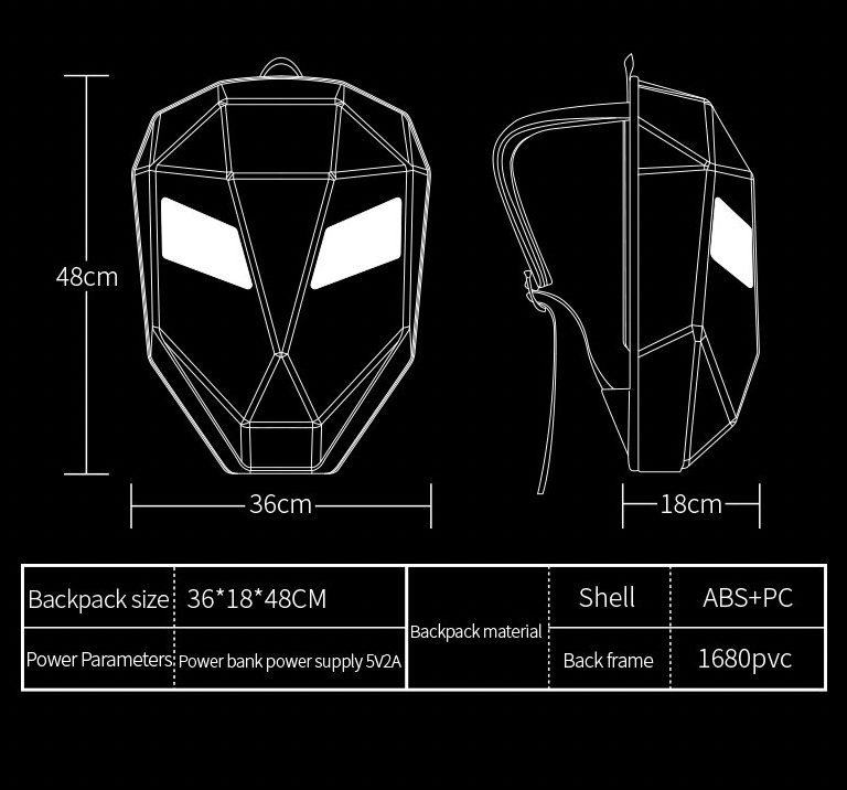 Sac à Dos Pour Moto Homme Avec écran Led - Loy