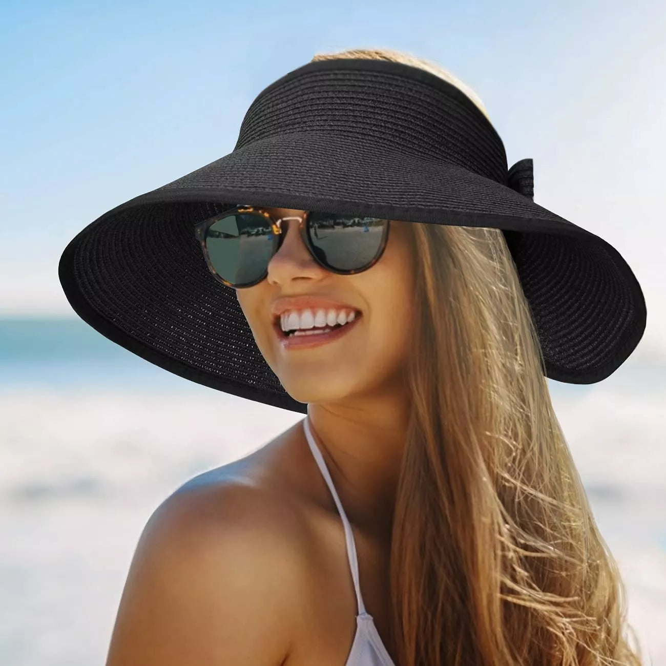 Chapeau De Plage Large Et Pliable Pour Vous Protéger Des Uv