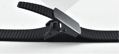 Military Style Belt with Sliding Buckle, with Pocket