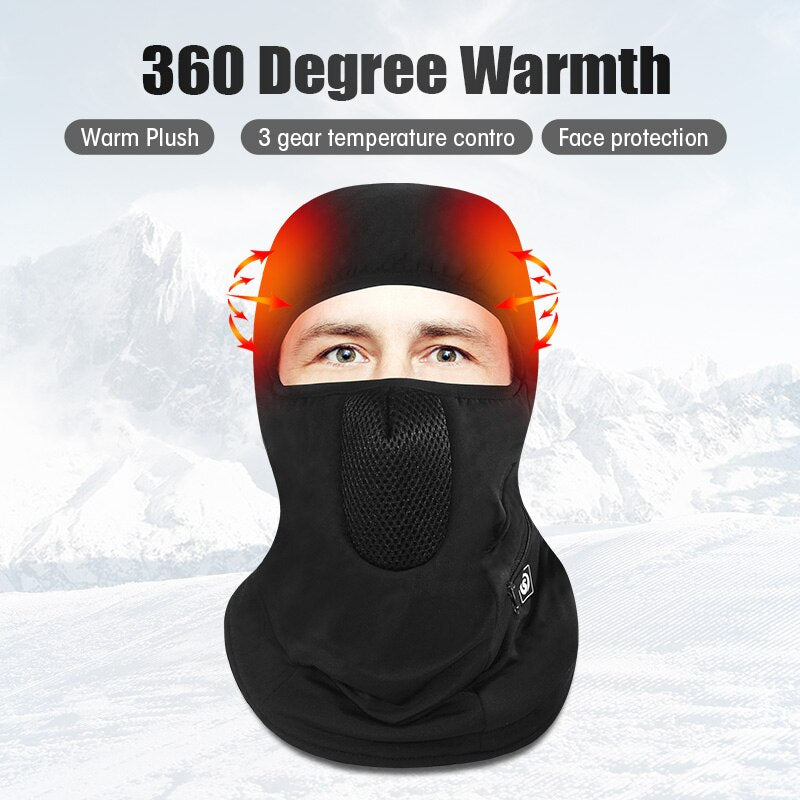 Heated Balaclava With Rechargeable Battery