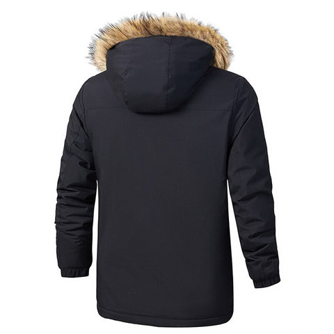 Manteau D’hiver Pour Homme | Parka Chaude à Capuche Amovible