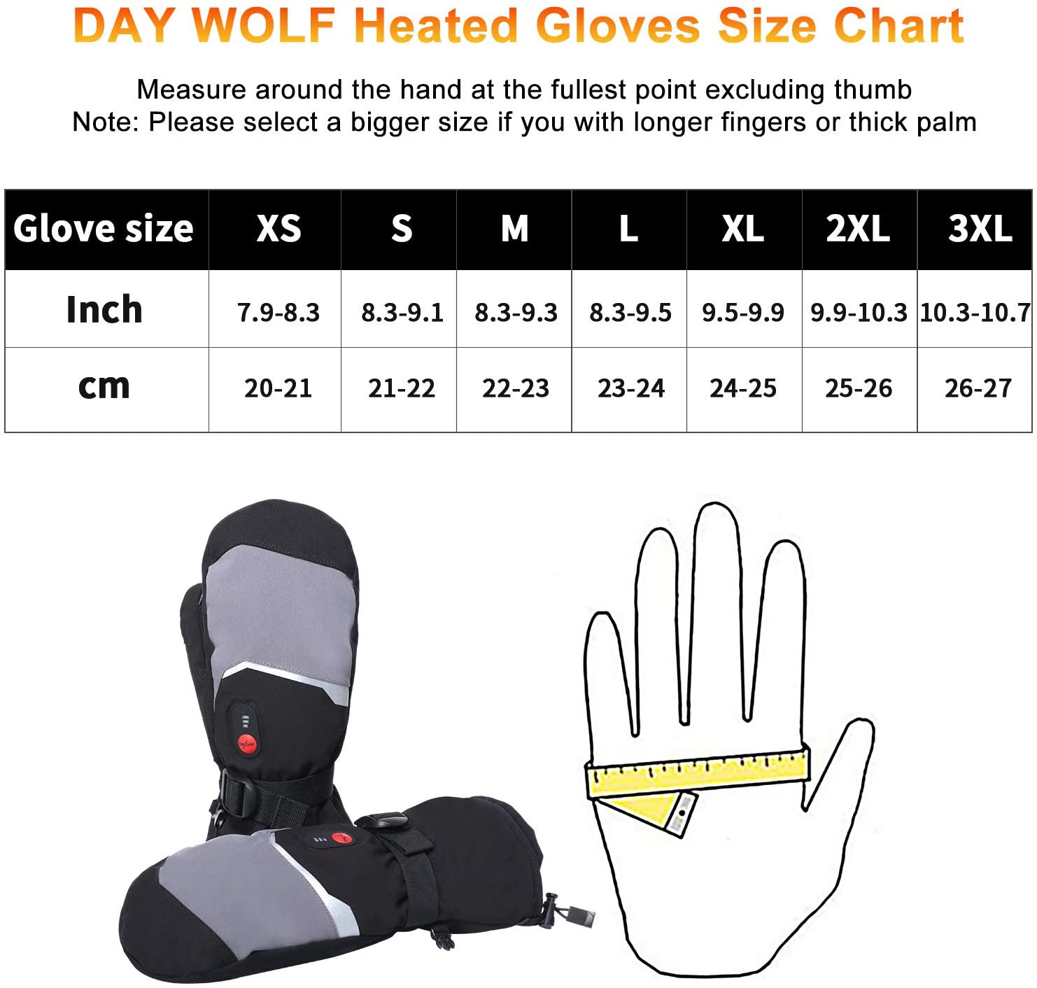 Heated Mitts With Rechargeable Battery