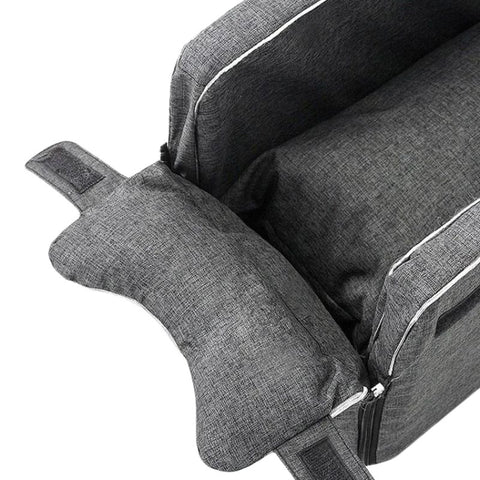 Asiento automático y cómoda cama central para perros