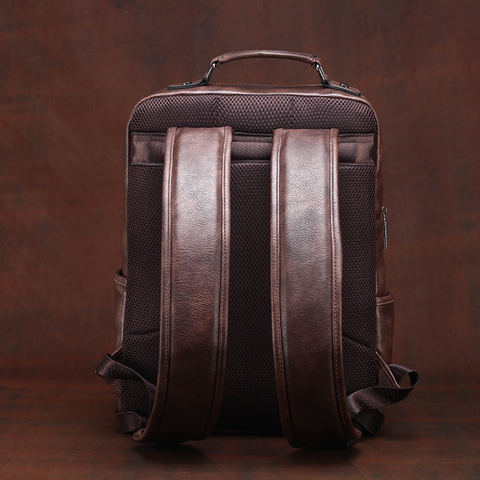 Men's Jeep Buluo Split Leather Casual Backpack