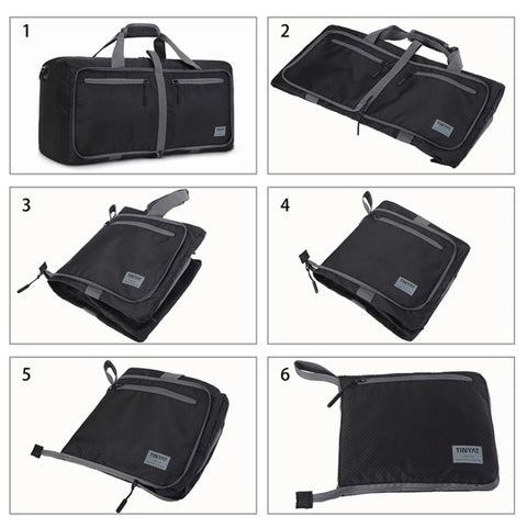 Tinyat foldable travel bag for men and women