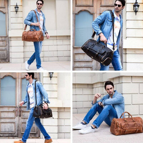 Sac de Voyage en Cuir Vintage pour Homme - Benford