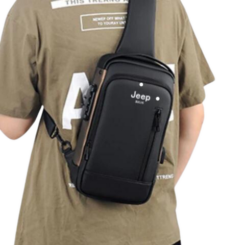 Waterproof Men's Shoulder Bag With Usb Port And Anti-theft