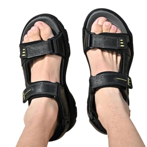 Sandalias de cuero clásicas, ligeras y de moda para hombres