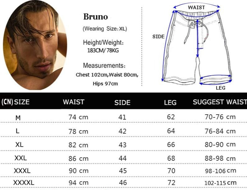 Traje de baño, pantalones cortos para hombres, secado rápido