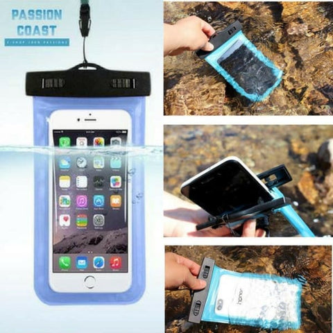 Waterproof pocket with phone strap