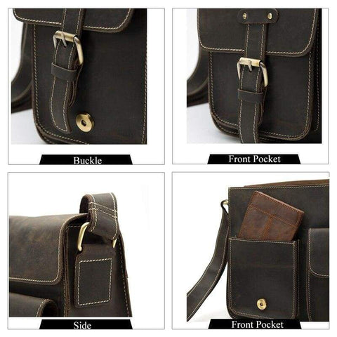 Men's Leather Messenger Bag - Bradwood