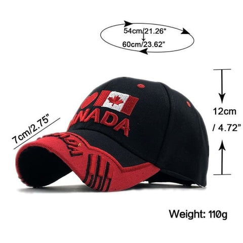 Snapback Baseball Cap - Canada Love