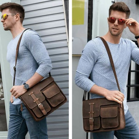 Sac Messenger pour Homme en Cuir - Bradwood - Bandoulière 