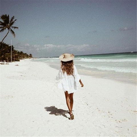 White Beach Dress - Brechel