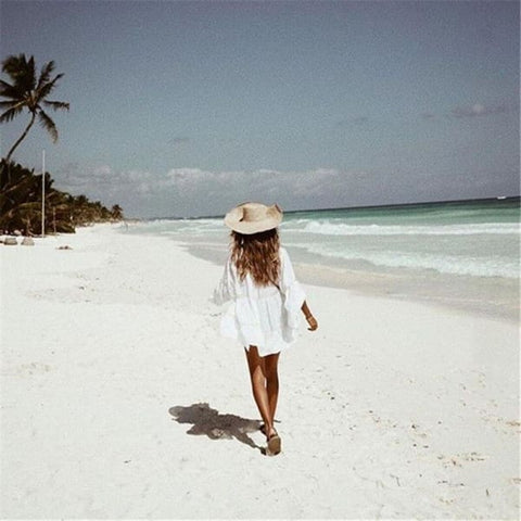 Robe de Plage Blanche - Brechel