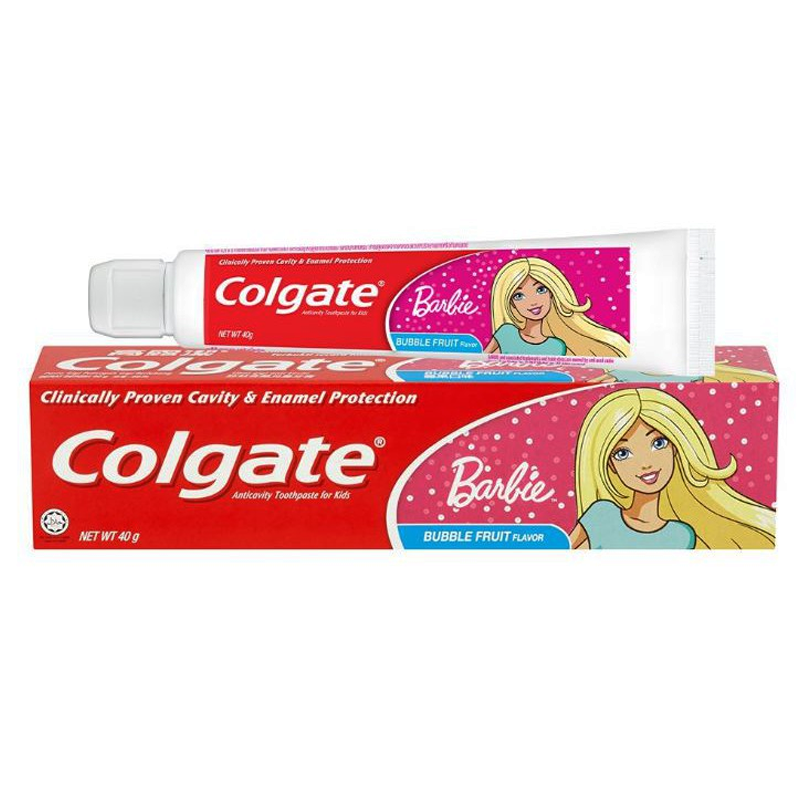 pink barbie toothpaste