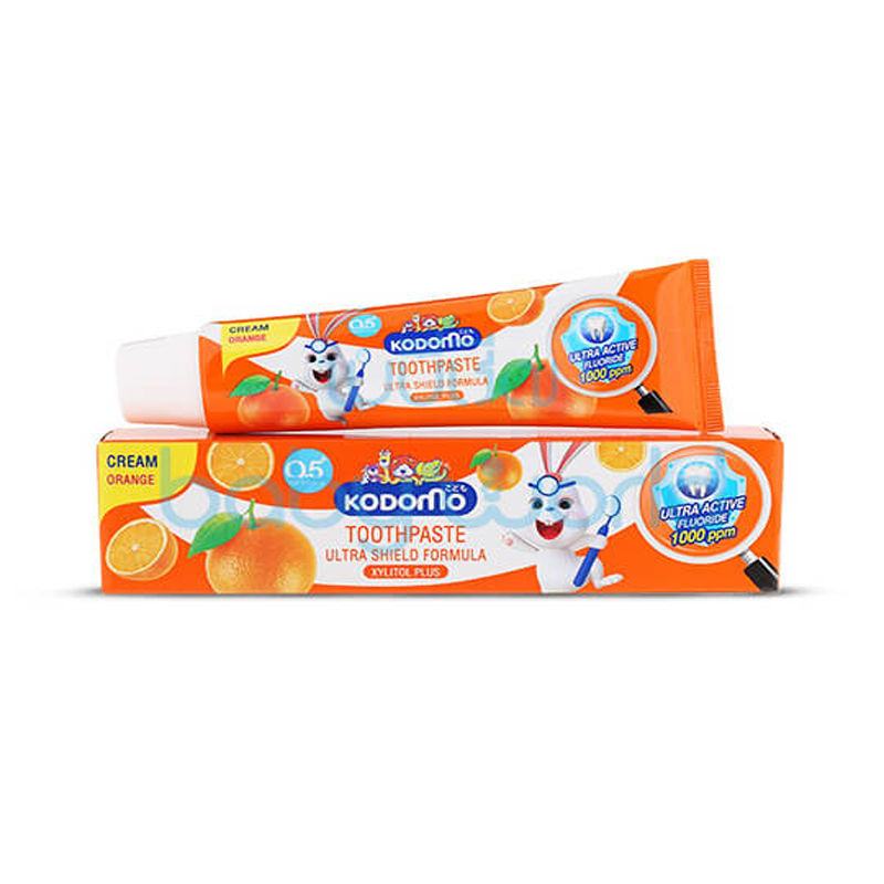 toothpaste in orange