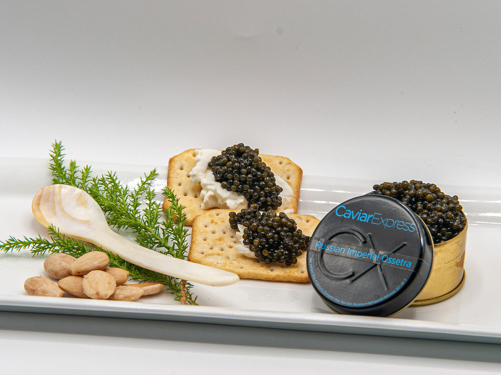 Russian Ossetra Caviar can have a brownish appearance