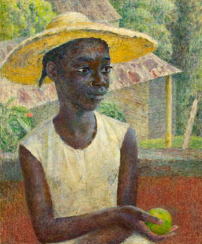The painting 'Ancilla with Orange' by artist Dod Procter