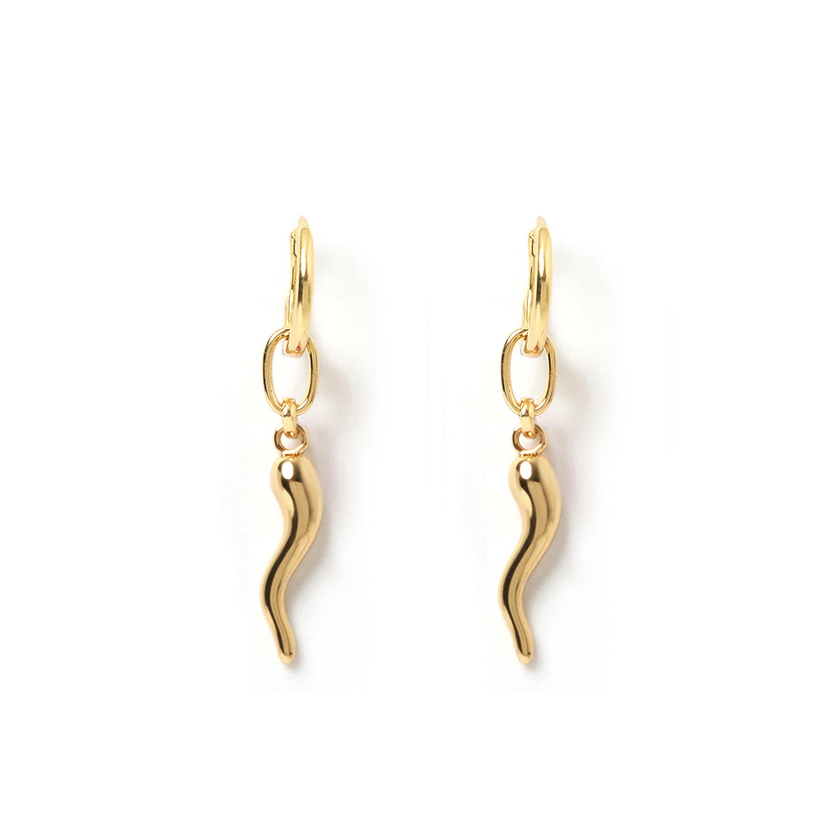 Cornicello Gold Single Charm Earring - Small - Arms Of Eve