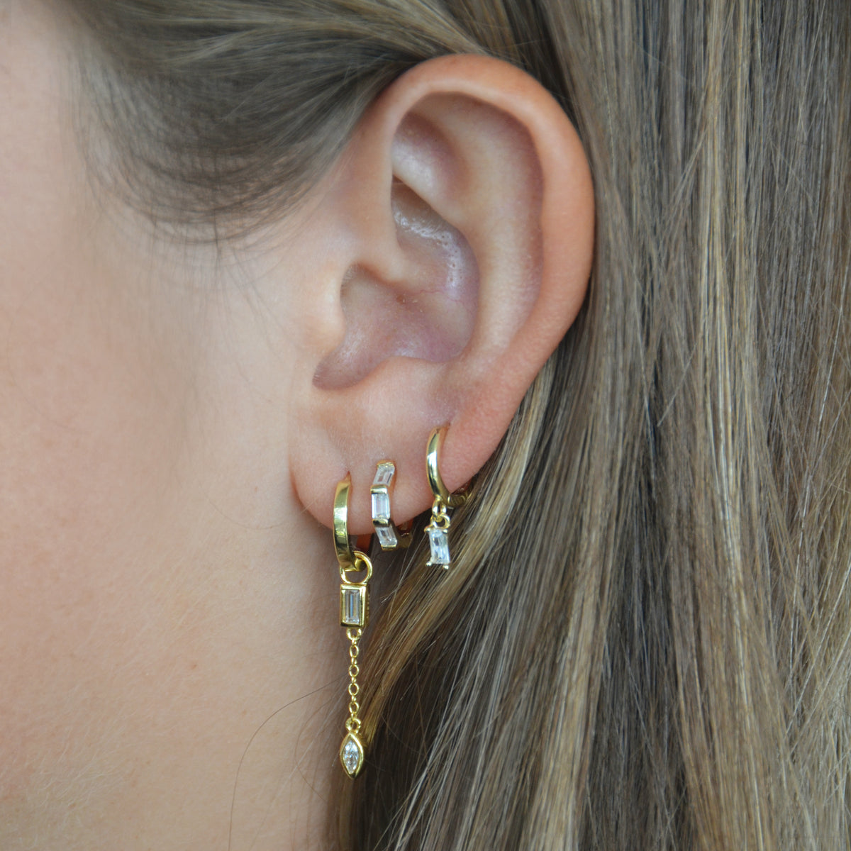 earring stacks gold