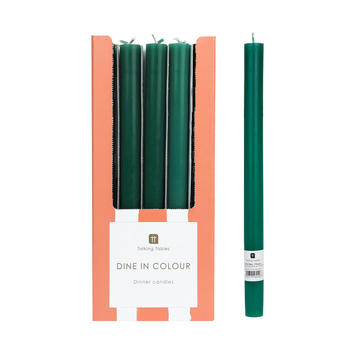  Green Dinner Candles - POS Unit