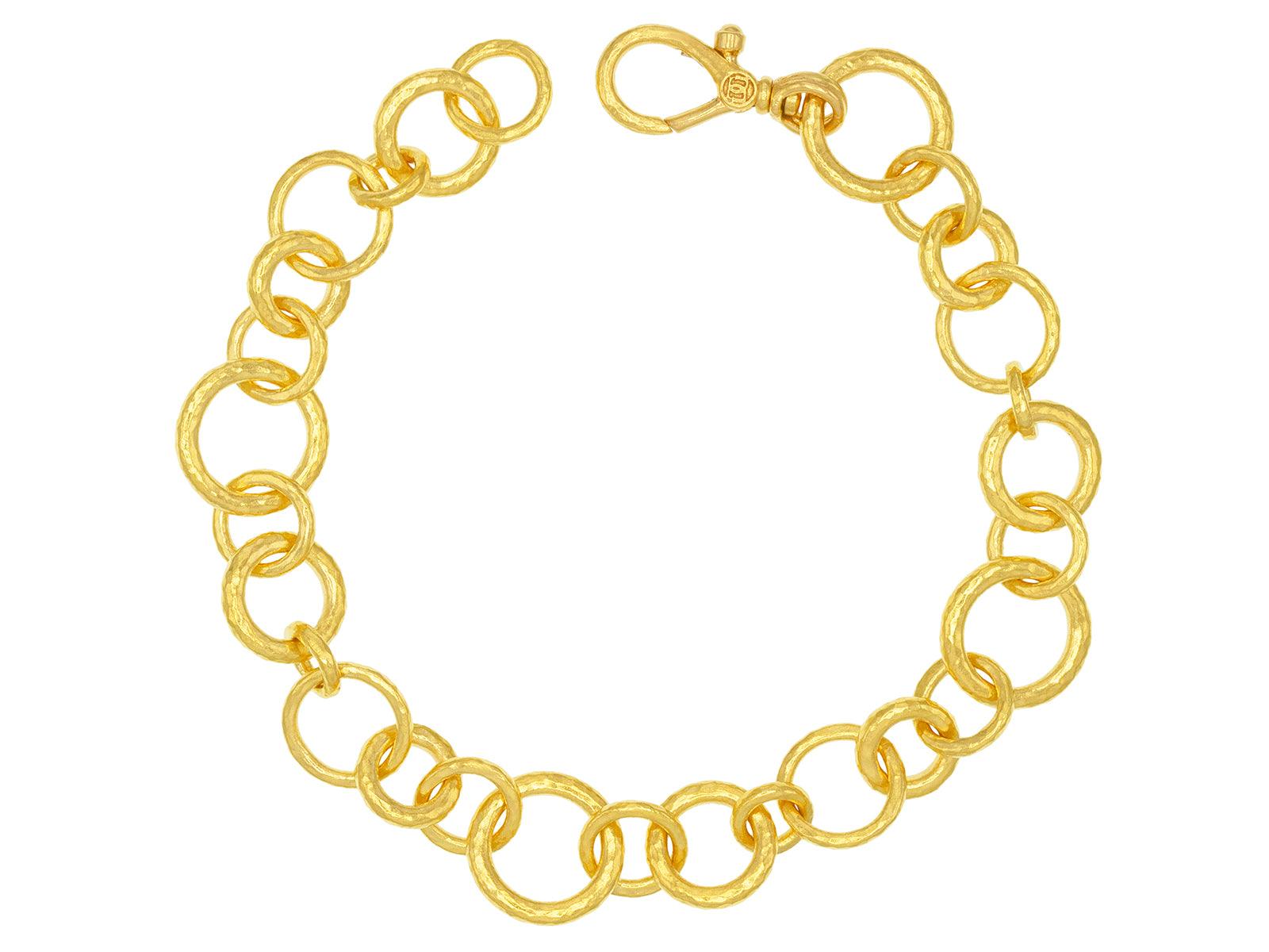 GURHAN Hoopla Gold Chain Link Bracelet, Mixed Round Links