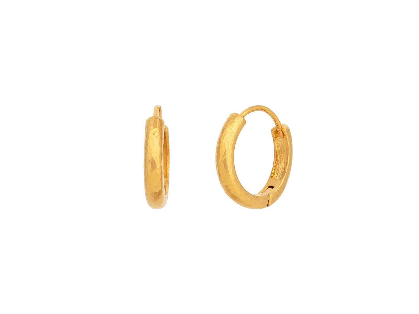 GURHAN Hoopla Gold Huggie Hoop Earrings, 12mm Round