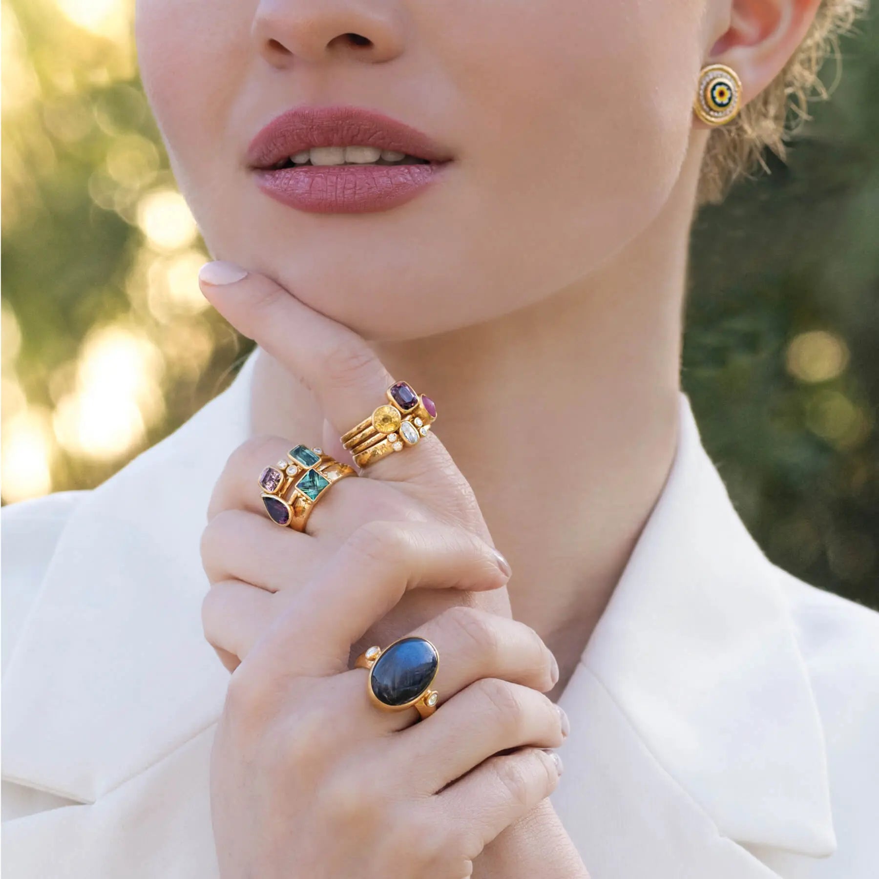GURHAN Prism Gold Topaz Stacking Ring, 8x6mm Rectangle Stone