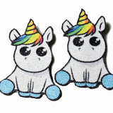 Unicorn shoe clips, rainbow unicorn