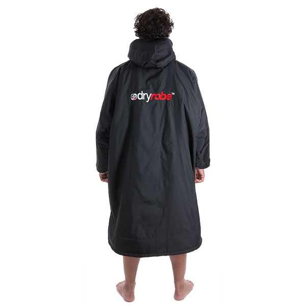 DRYROBE - Coat Long Sleeve Black & Red | Sharks Swim Shop