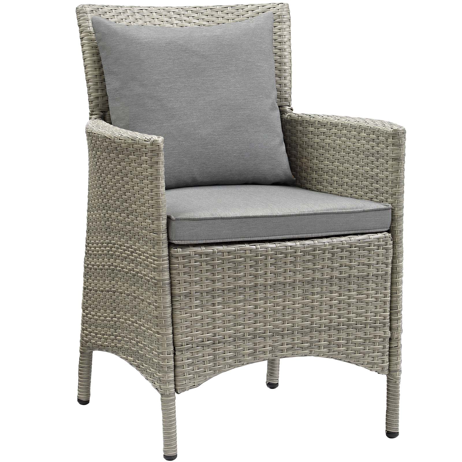 Modway Outdoor Patio Wicker Rattan Dining Armchair - EEI-2802 - Gray