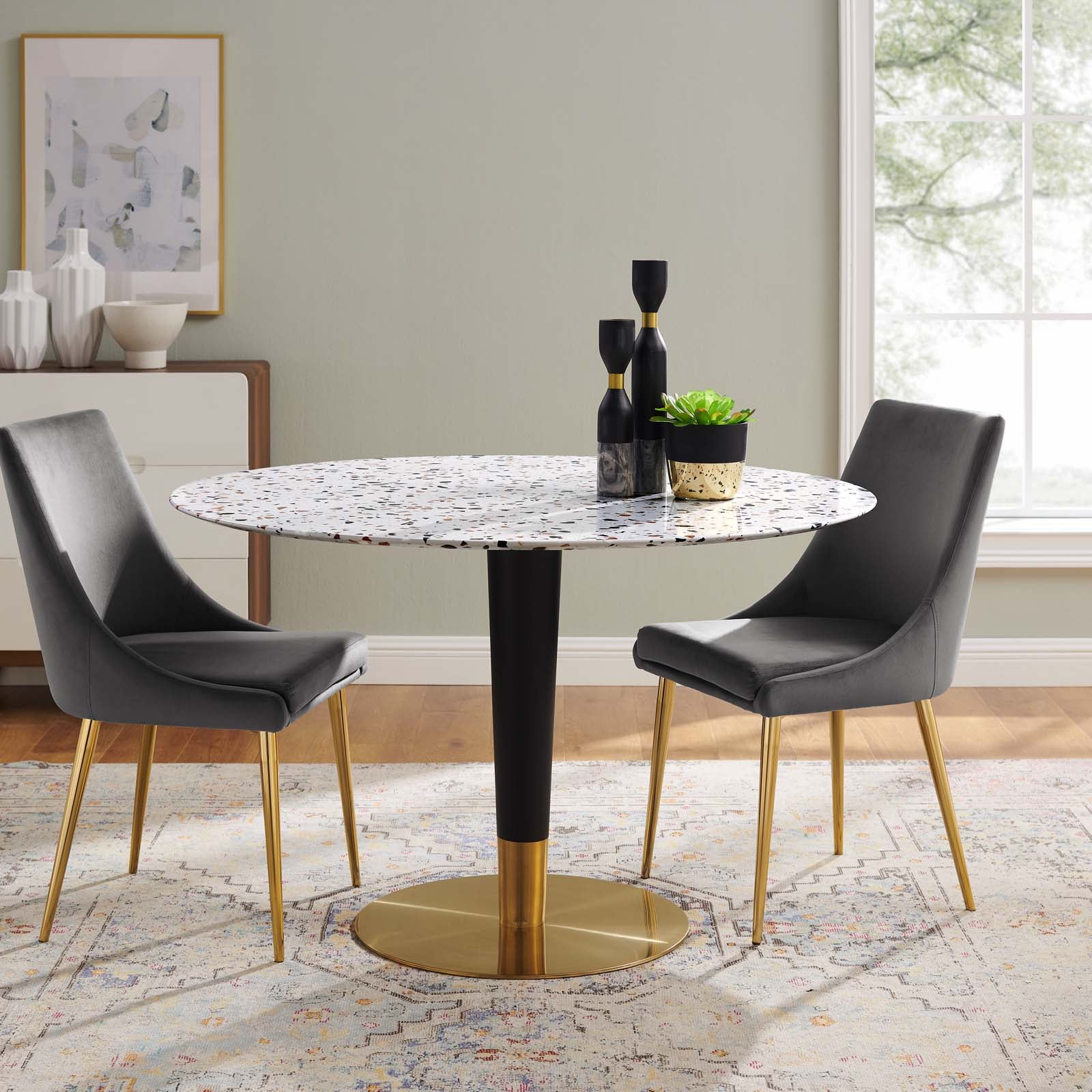 Zinque 47" Round Terrazzo Dining Table By Modway - EEI-5732
