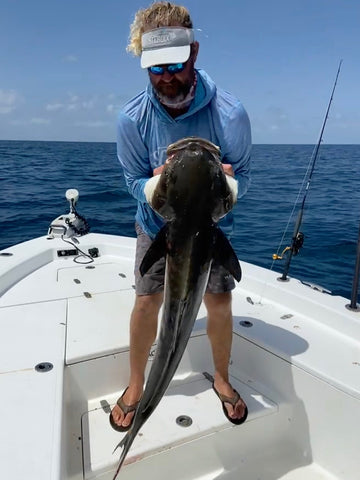 St. Croix Rod Pro Justin Carter with a Cobia