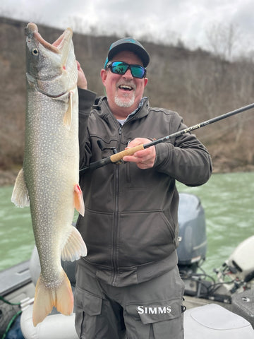 St. Croix Victory rod with FRS and a large lake trout