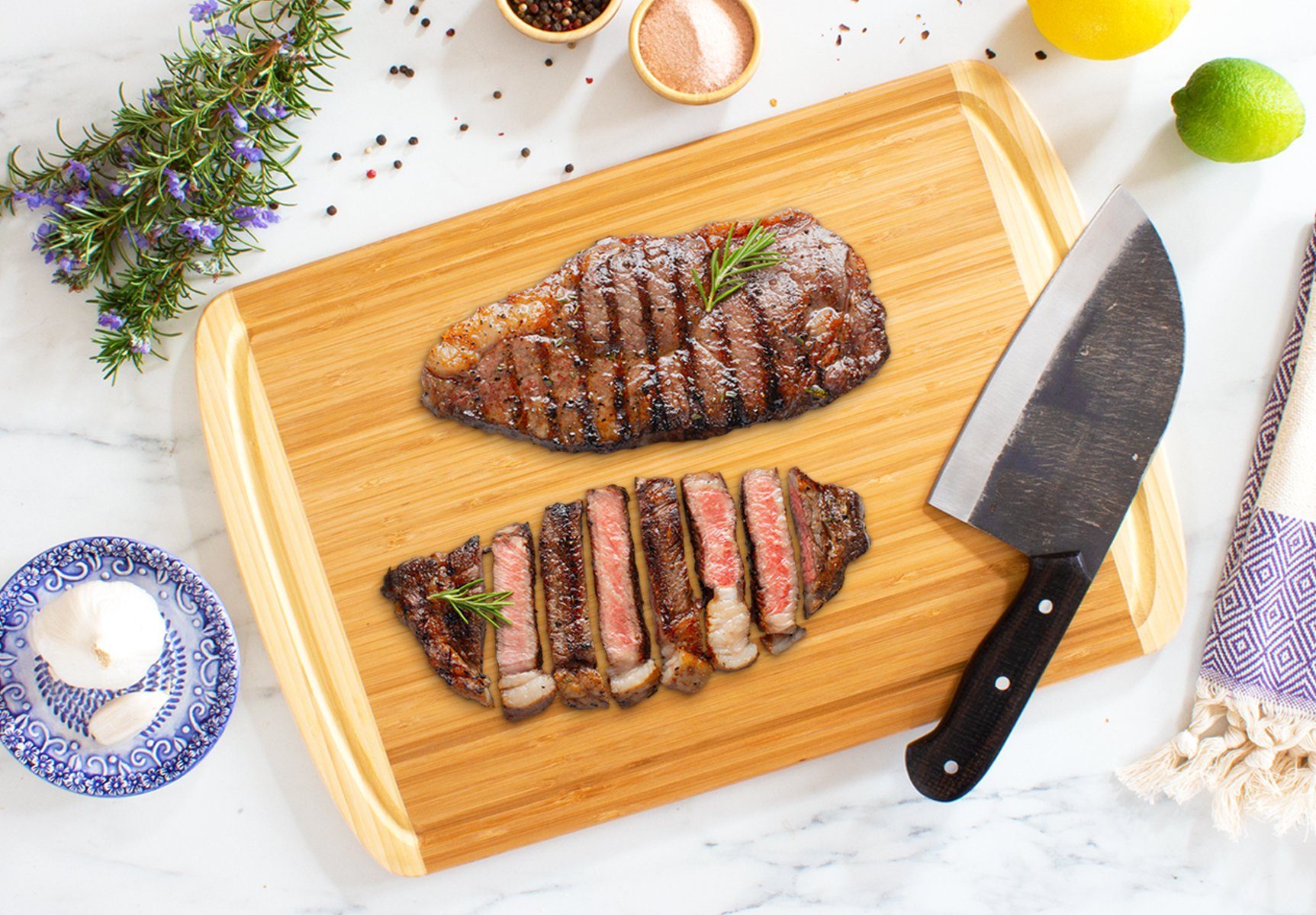 Bamboo Cutting Board, Natural Sold by at Home