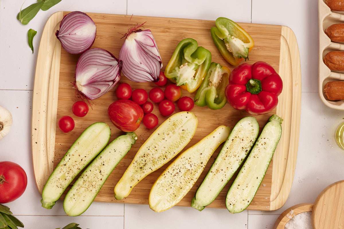 Bamboo Two-Tone Cutting Board with Rounded Edge