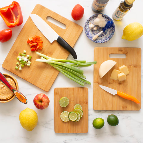 3-Piece Bamboo Cutting Board Set 